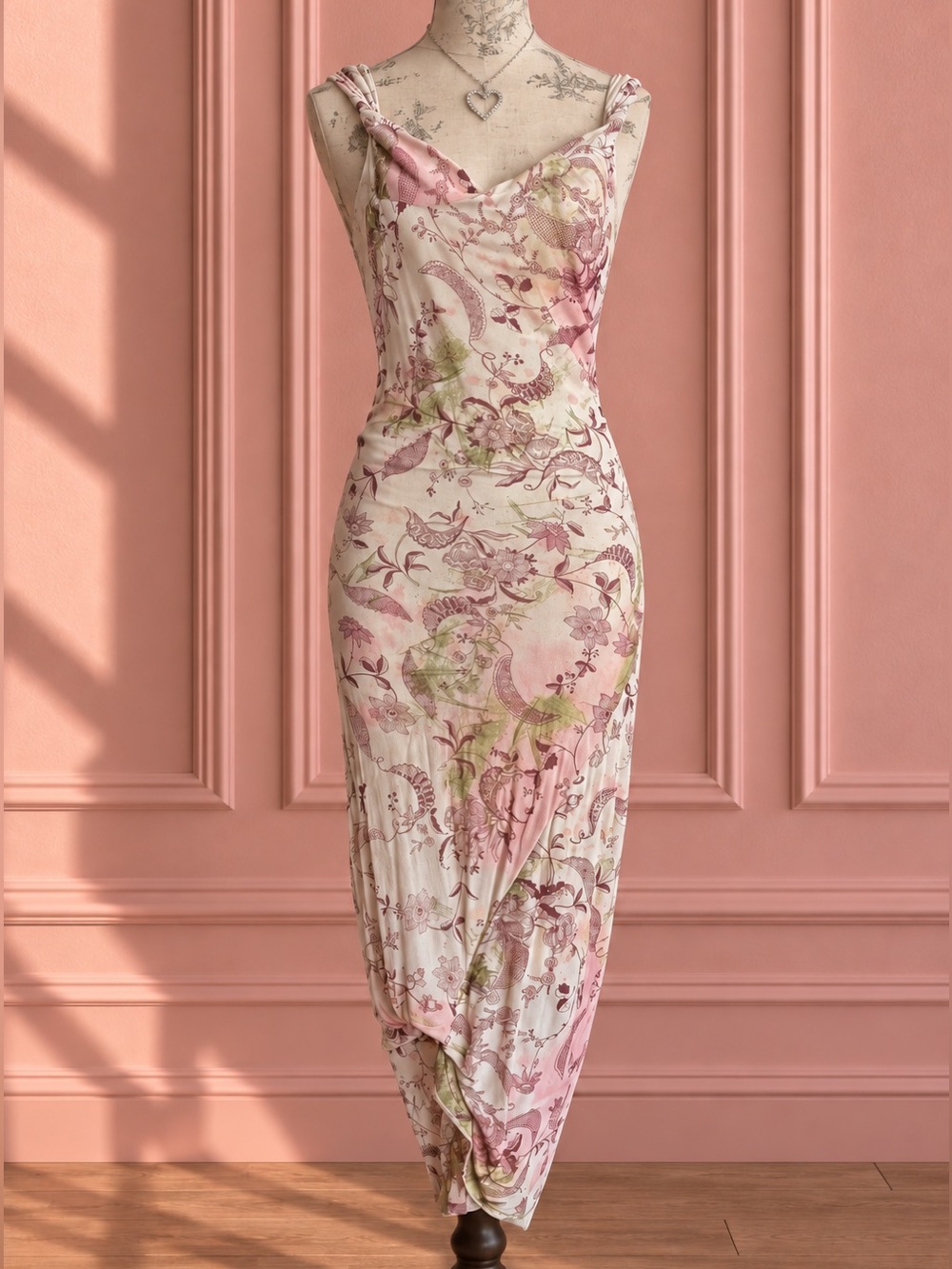 RARE Vintage Vivienne Westwood Gold Label S/S 2000 ‘Summertime’ Wine Stain Dress